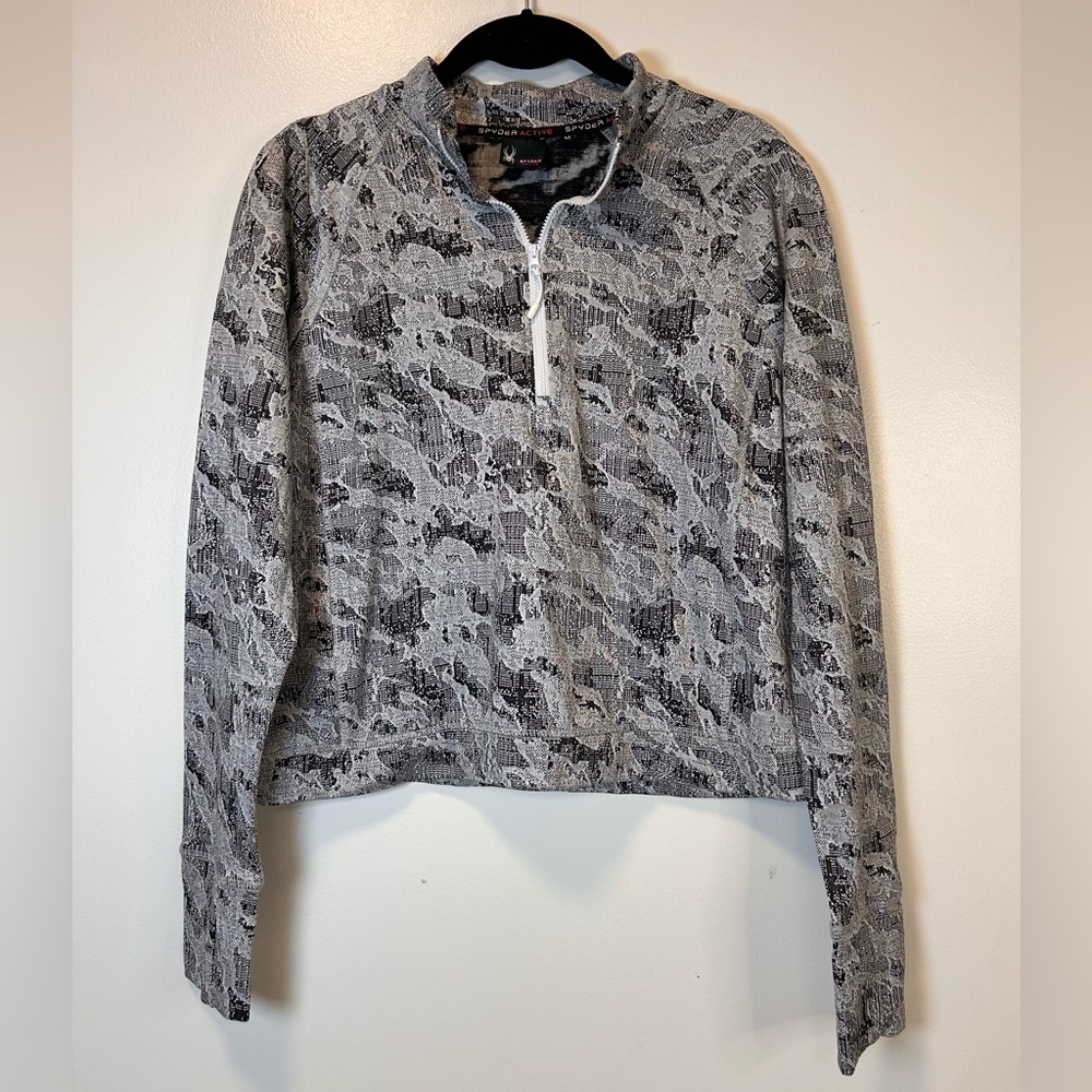 SPYDER Active Top 1/4 Zip Pullover Cropped Athletic Top Women’s Medium